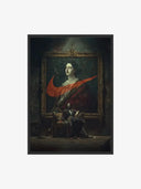 Artistic print combining Goya's influence and modern fashion, perfect for sneakerhead decor.