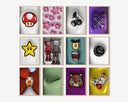 Set of 12 Hypebeast 3D prints featuring vibrant street culture designs for modern wall decor.