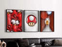 Striking wall art featuring urban elements in 3D design, ideal for bedroom or office decor.