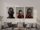 Portrait of a man with floral accents, representing cultural pride and artistic expression in modern decor.