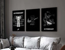 Set of 3 Black and White Hypebeast Posters capturing contemporary culture, ideal for creating a dynamic gallery wall.