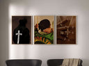 Individual piece from the Set of 3 Printable Black Man Wall Art, emphasizing cultural pride and creative expression.