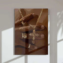 Vertical display of the Set of 3 Printable Black Man Wall Art, featuring black cultural designs in rich tones.