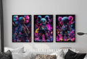 Colorful collage of three HYPEBEAST KAWS Teen Room Gaming Posters, ideal for adding flair to any teen's gaming area.