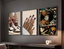 Printable wall art featuring stylish depictions of Black women, perfect for a chic gallery wall.