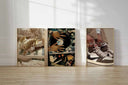 Digital print displaying graceful illustrations of Black women, ideal for stylish interior design.