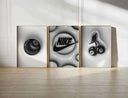 Colorful wall art segment displaying urban-themed graphics with dynamic designs ideal for stylish interiors.