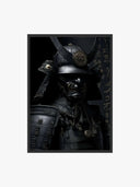 Shadow Honor II – Black Samurai Art Print featuring a striking black samurai with intricate armor details.