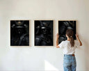 Shadow Honor II Black Samurai Art Print exhibiting a side profile of a black samurai in detailed armor.