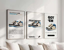 Sneaker Printable Wall Art Set of 3 by Haus of Prints, vibrant art celebrating iconic sneaker culture.