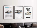 Close-up of a sneaker print, highlighting its vibrant colors and design, part of the Sneaker Printable Wall Art Set.