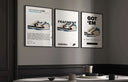 Vibrant sneaker design poster, emphasizing collection theme, included in the art set for home styling.