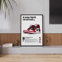 Perspective view of the Streetwear Sneakerhead Decoration Poster featuring fashionable sneakers for sneaker enthusiasts' decor.