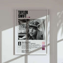 Taylor Swift Poster Set of 3 featuring a stylish black-and-white portrait with signature.