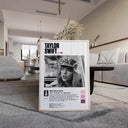 Taylor Swift Poster Set of 3 featuring black-and-white digital wall art in a modern living room, printable art by Haus of Prints