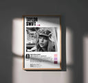 Taylor Swift poster displayed with vibrant colors and elegant design, capturing her essence as an artist.