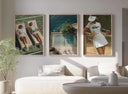 Tennis Wall Art Set highlights dynamic sports scenes in luxurious, modern presentation styles.