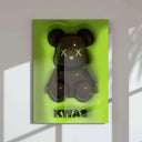 Stylish wall art with a unique bear design, enhancing the trendy urban aesthetic of the space.