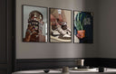 Urban Masculine Wall Art on display, featuring dynamic expressions of cultural identity through bold imagery.