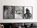 Vintage Formula 1 Wall Art featuring a close-up of victorious driver in helmet, adding flair to your space.