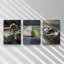 Vintage Tennis Wall Art Set of 3 featuring elegant imagery of tennis, perfect for modern decor.