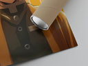 Matte paper-texture close-up of the Anime blond-haired young man portrait print