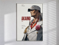 Marine admiral in profile poster in a slim frame on a bright wall with soft window light