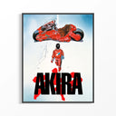 Framed Boy and red motorcycle print displayed as a statement piece