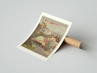 Rolled Algerian woman in traditional dress poster beside its crush-resistant kraft shipping tube