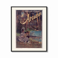 Framed two children resting in forest print shown as a bold statement piece on a clean gallery wall