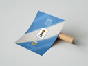 Rolled FIFA World Cup 2026 Argentina logo poster beside its crush-resistant kraft shipping tube
