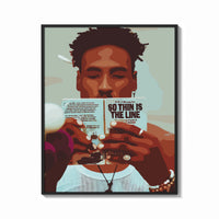 Framed Black Man Reading a Paperback print shown as a bold statement piece on a clean gallery wall