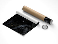 Black Samurai poster rolled beside its crush-resistant shipping tube