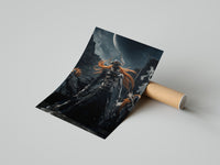 Bleach Vasto Lorde Ichigo Moonlit Battlefield poster print laid beside its crush-resistant shipping tube