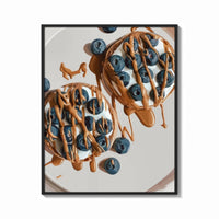 Blueberry Pancakes with Chocolate – premium 230gsm matte giclée poster, gallery wall art print