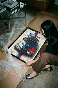 BMW M4 GT3 M Power framed print hand-wrapped and packed for safe shipping
