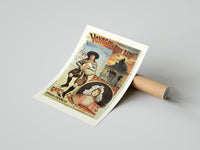 Rolled Breton bagpiper and young woman poster beside its crush-resistant kraft shipping tube