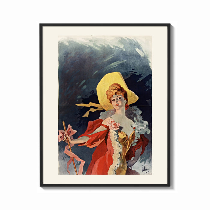 Framed Cheret Arlette Dorgere print shown as a bold statement piece on a clean gallery wall
