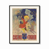 Framed Children riding horses with fireworks print shown as a bold statement piece on a clean gallery wall