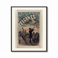 Framed Gypsy musicians playing violin print shown as a bold statement piece on a clean gallery wall
