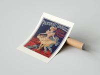 Rolled Dancing woman in yellow dress poster beside its crush-resistant kraft shipping tube