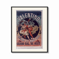 Framed Costumed dancers at masquerade ball print shown as a bold statement piece on a clean gallery wall