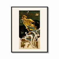 Framed Two women blowing soap bubbles print shown as a bold statement piece on a clean gallery wall