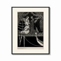 Framed Elegant Venetian noblewoman with courtiers print shown as a bold statement piece on a clean gallery wall