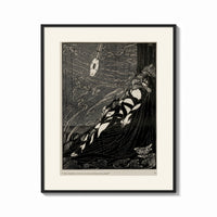 Framed Bound man swarmed by rats print shown as a bold statement piece on a clean gallery wall