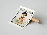 Rolled Smiling person washing hands in basin poster beside its crush-resistant kraft shipping tube