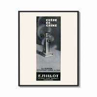 Framed Perfume bottle on pedestal print shown as a bold statement piece on a clean gallery wall