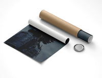 Dark Samurai poster rolled beside its crush-resistant shipping tube
