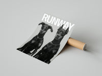 Doberman Pinscher Portrait Duo poster rolled beside its crush-resistant shipping tube
