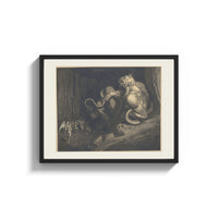 Framed Crowned giant with serpent coiled print shown as a wide statement piece on a clean white wall